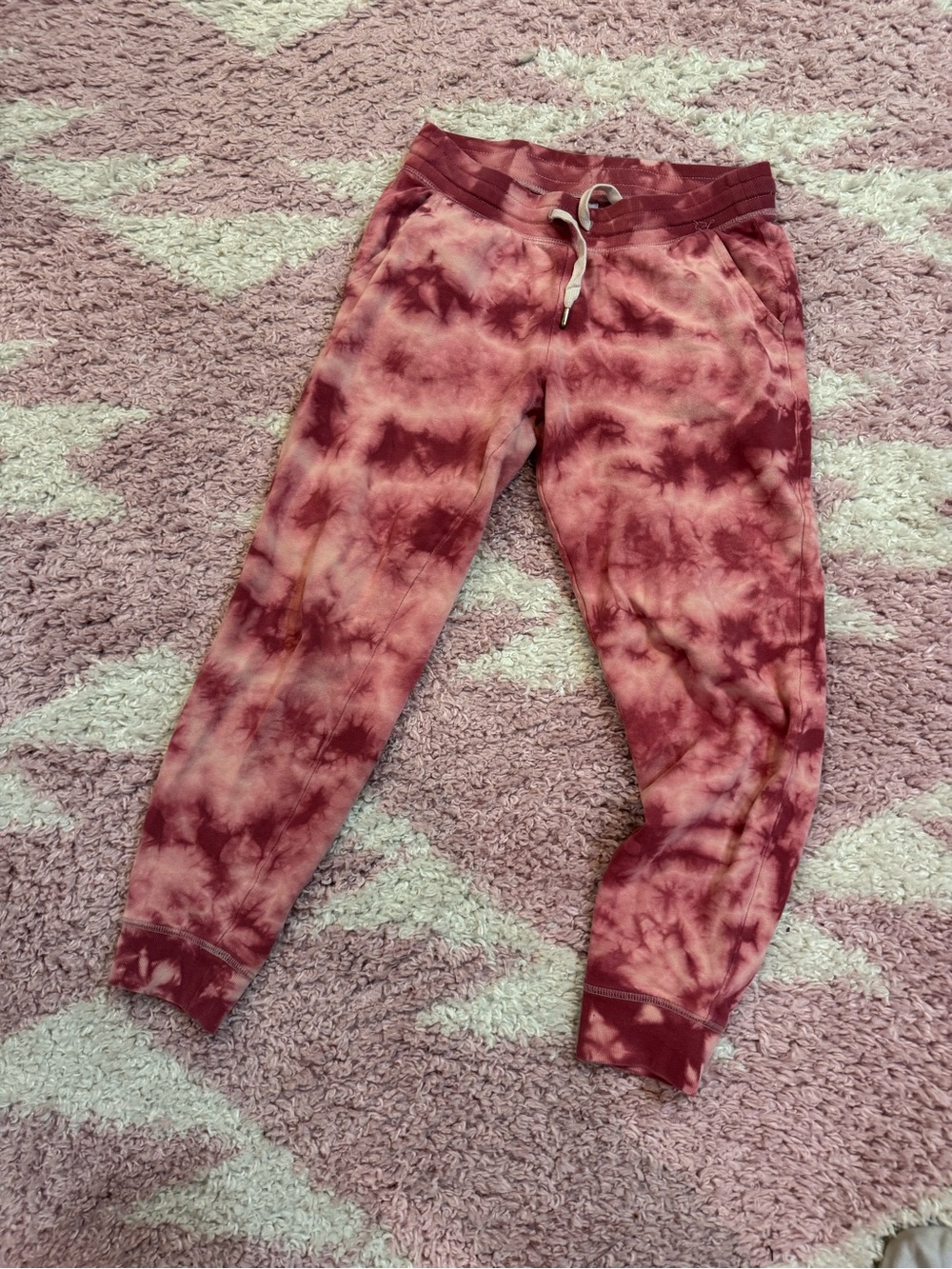 Old Navy Tie-Dye Joggers - Maroon & Pink
